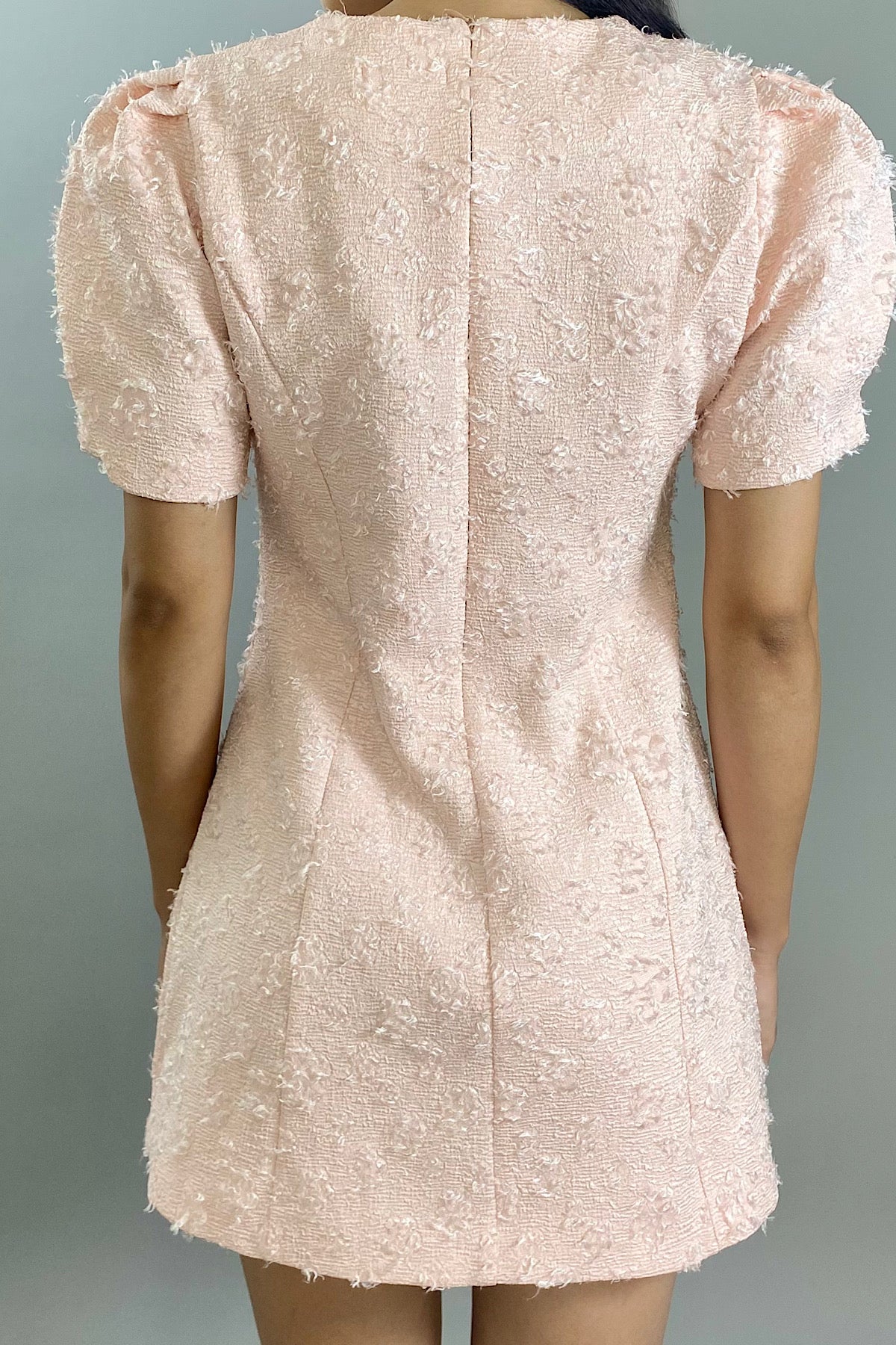 Bow-Tweed Mini Dress