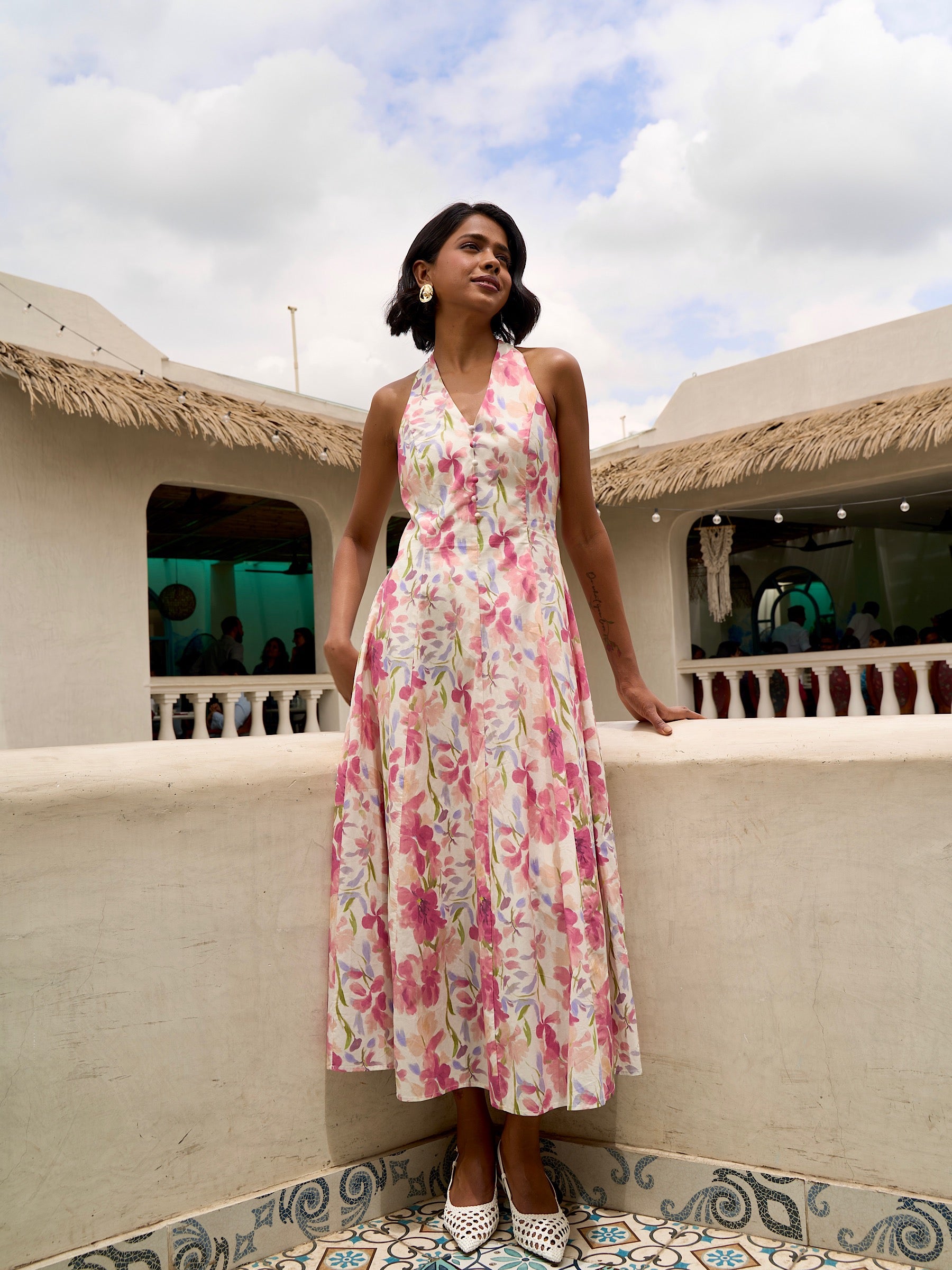 Isla Pink Floral Dress