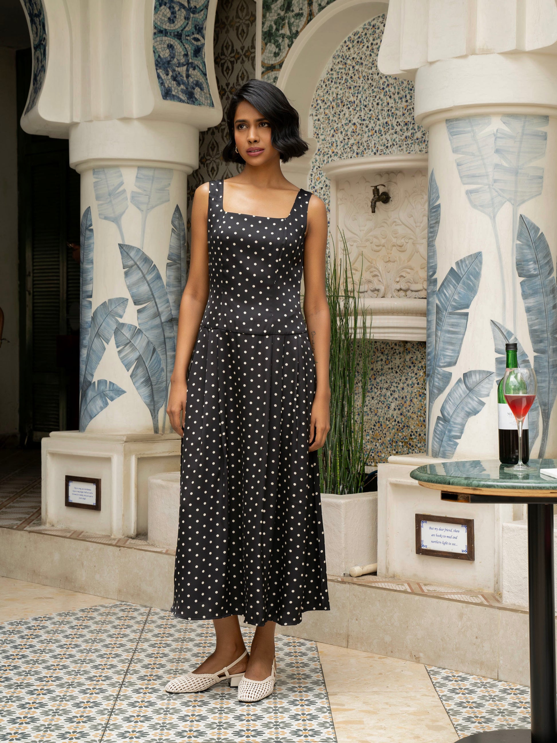Classic Black Polka Dress
