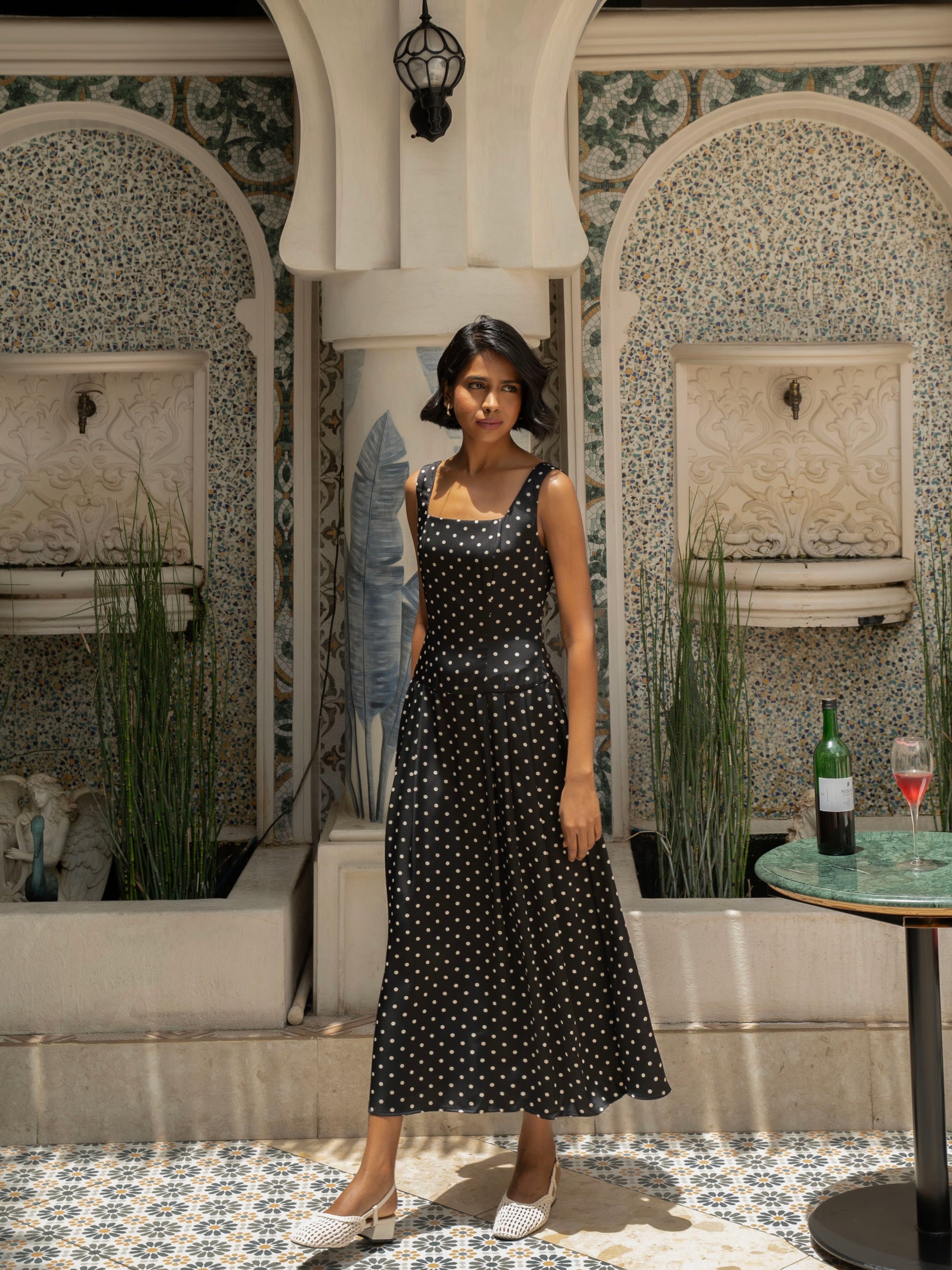 Classic Black Polka Dress