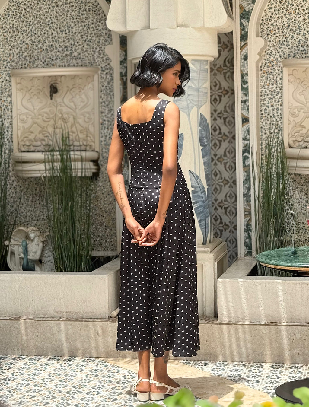 Classic Black Polka Dress