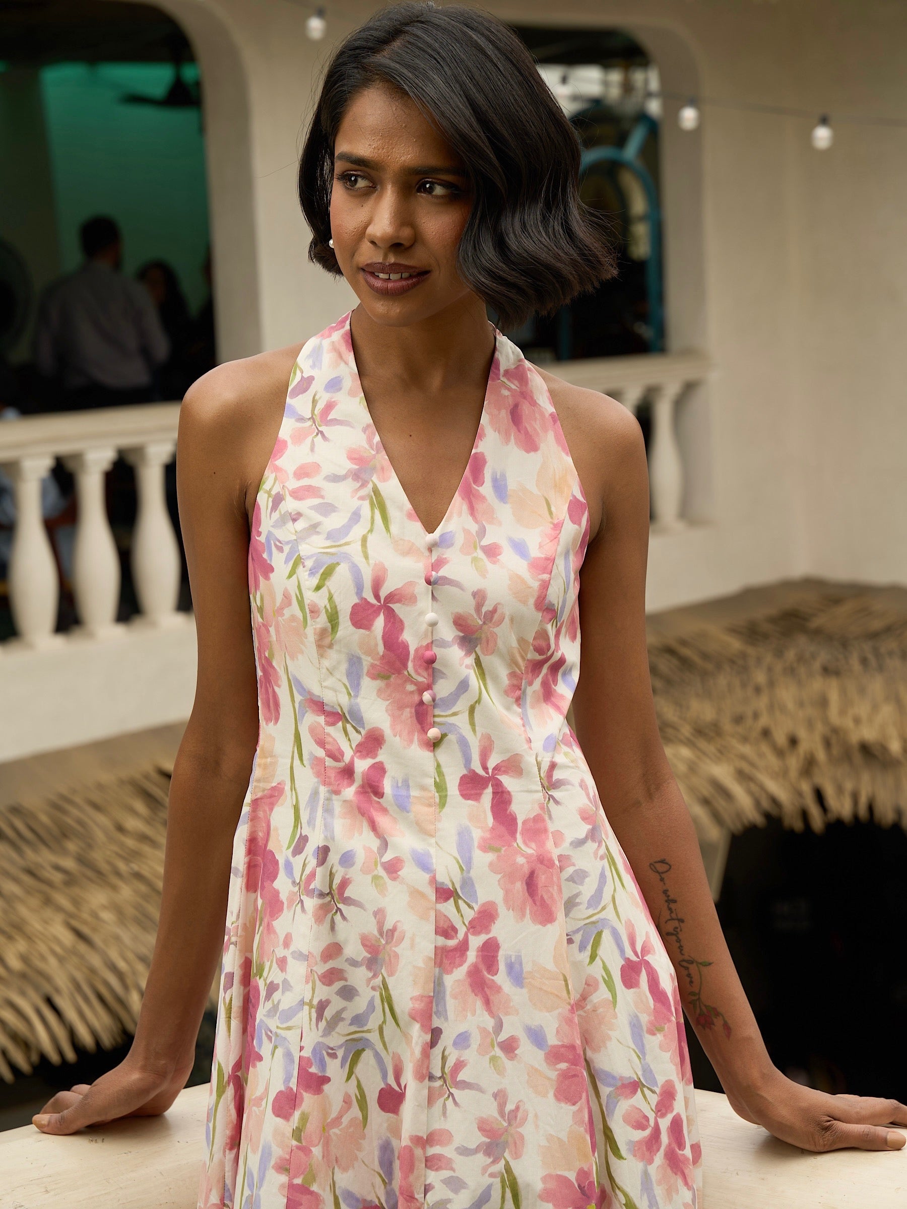 Isla Pink Floral Dress